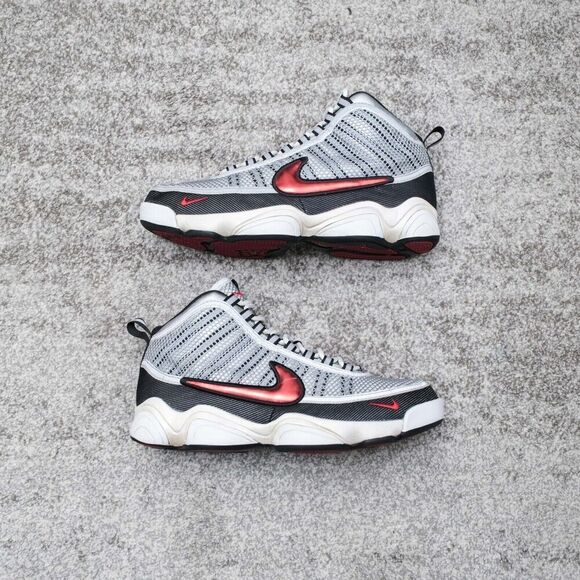 Nike Zoom Don Silver Retro Sneakers in Metallic Silver Sport Red Black White 8.5 - Picture 1 of 7